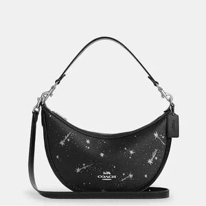 Brand New Coach Aria Black Starry Shoulder Bag.